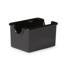 AZUCARERA PORTASOBRES COLOR NEGRO PLASTICO 3 1/4 x 2 1/2 PG MARCA CHOICE (PRECIO POR 12 PIEZAS)