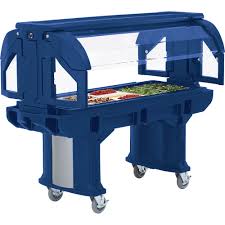 BARRA DE ENSALADAS VBR6110 PARA 5 INSERTOS ENTEROS MEDIDAS GENERALES: 82 X 42 1/2 X 62 3/4 CAMBRO COLOR AZUL (REPISAS LATERALES, FINALES E INSERTOS SE VENDEN POR SEPARADO)