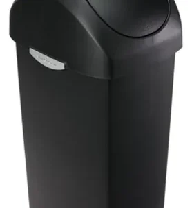 CONTENEDOR DE BASURA CON TAPA TIPO BALANCIN 13 1/2 x 16 11/16 x 32 13/16 PG DE 16 GAL. 60 LTS