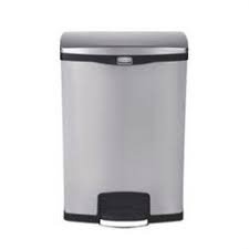 CONTENEDOR DE BASURA CON PEDAL DE ACERO INOX 8 GAL - 30 LTS* 16.8 X 12.8 X 21.8 PG