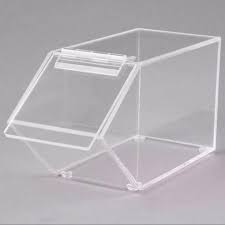 EXHIBIDOR DE DULCES ESTIBABLE EN ACERILICO MEDIDAS 4 1/2 x 11 x 5 1/2 PG
