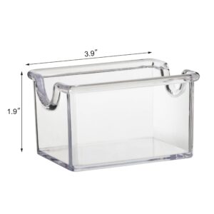 AZUCARERA PORTASOBRES COLOR TRANSPARENTE PLASTICO 3 1/4 X 2 1/2 PG MARCA CHOICE (PRECIO POR 12 PIEZAS)