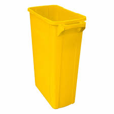 CONTENEDOR RECTANGULAR LAVEX 23 GAL COLOR AMARILLO