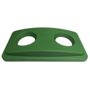 TAPA PARA CONTENEDOR SLIM JIM RECTANGULAR DE RECICLAJE COLOR VERDE RUBBERMAID