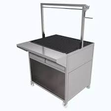 ASADOR TIPO ARGENTINO 0.70X0.70X0.90 ACERO INOXIDABLE CON GABINETE