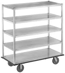 CARRO QUEEN MARY PARA CHAROLAS 6 REPISAS ALUMINIO MARCA CHANNEL MOD. QMA2860-6 CAPACIDAD TOTAL 907 KG CAPACIDAD POR REPISA 151KG MEDIDAS: 62 X 28 X 66 PG