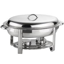 CHAFER OVALADO 6 QT TERMINADOS EN CROMADO