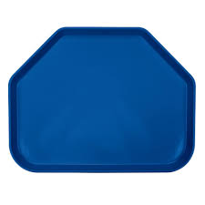 CHAROLA DE SERVICIO TRAPEZOIDAL FIBRA DE VIDRIO 14 x 18 PULGADAS COLOR AZUL AMAZONAS CAMBRO (PRECIO POR 12 PIEZAS)
