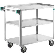 CARRO DE SERVICIO 3 REPISAS USO RUDO ACERO INOX T.430 CAL. 18 CAPACIDAD DE CARGA 226 KG, MEDIDAS: 56 X 99 X 86 CMS REGENCY