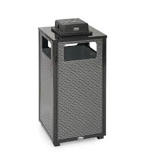 Contenedor decorativo con cenicero color negro 24 galones FGR18WU500PL RUBBERMAID