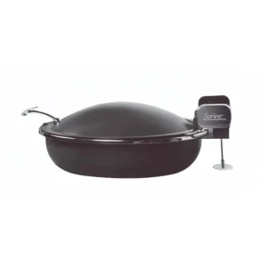 CHAFER DE INDUCCION REDONDO DE ACERO INOXIDABLE Y TITANIO DE 4 CUARTOS CON DETALLES CROMADOS SEASONS 2382-8/36 SPRING USA