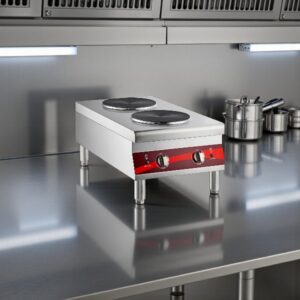 PARRILLA ELECTRICA 2 QUEMADORES AVANTCO SOBREMESA 208/240V DIAMETRO DEL QUEMADOR 9 PG ,64 x 38 x 30 cm