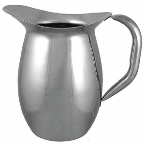JARRA PARA AGUA 2.83 LTS (96 OZ) CON RETEN PARA HIELO DE ACERO INOXIDABLE PULIDO ACOPA (PRECIO POR 6 PIEZAS)