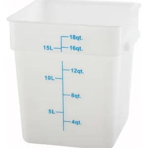 CONTENEDOR CUADRADO DE POLIPROPILENO 18 QT (17.2 LTS) CAMBRO TAPA 214SFC12SCPP