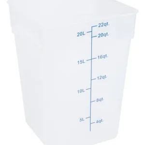 CONTENEDOR CUADRADO DE POLIPROPILENO 22 QT (20.8 LTS) CAMBRO TAPA 214SFC12SCPP