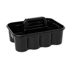 CAJA PARA ARTICULOS DE LIMPIEZA AMA DE LLAVES COLOR NEGRO FG315488BLAÂ 38.1 X 27.7 X 18.8 CM RUBBERMAID