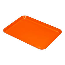 CHAROLA ALUMINIO 9 1/2 X 13 PG (24.13 x 33.02 cm) CALIBRE 19 COLOR NARANJA (PRECIO POR 12 PIEZAS)