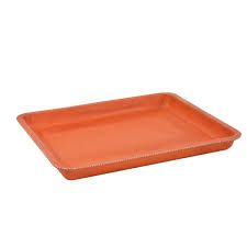 CHAROLA ALUMINIO 6 1/2 X 9 1/2 PG (16.51 x 24.13 CM) CALIBRE 19 COLOR NARANJA (PRECIO POR 12 PIEZAS)