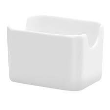 AZUCARERA PORTA SOBRES BLANCO BRILLANTE TUXTON (CAJA CON 12 PIEZAS)