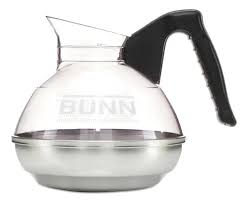 JARRA PARA CAFE TRANSPARENTE COLOR NEGRO DE 1.9 LTS (64oz) MOD. 06101.0101 BUNN