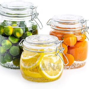 FRASCO DE CRISTAL CON TAPA HERMETICA DE CLIP 17 OZ 17208836 MARCA LIBBEY (PRECIO POR 6 PIEZAS)