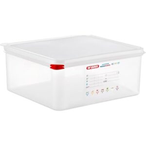 CONTENEDOR HERMETICO DOS TERCIOS DE 6 PG CON TAPA 14.2 qt (35.22X32.3X15 cm) ARAVEN (PRECIO POR 8 PIEZAS)
