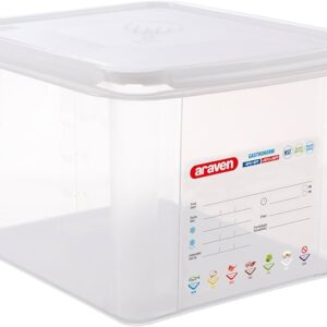 CONTENEDOR HERMETICO MEDIO DE 8 PG CON TAPA 13.2 qt (30X25.4X20 cm) ARAVEN