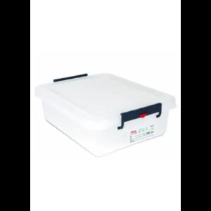CAJA CON TAPA DE BROCHES 30.2 LTS (53X39.6X15.8 CM) POLIETILENO 01172 ARAVEN