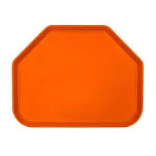 CHAROLA DE SERVICIO TRAPEZOIDAL FIBRA DE VIDRIO 14 x 18 PULGADAS COLOR NARANJA CAMBRO (PRECIO POR 12 PIEZAS)