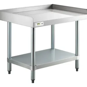 BASE PARA MONTAR EQUIPO DE COCCION 30 X 30 PG (76 X 76 CM) ACERO INOXIDABLE TIPO 304 CAL. 16 CON ENTREPANO DE ACERO GALVANIZADO REGENCY