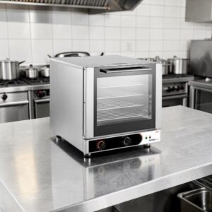 HORNO DE CONVECCION MEDIO ELECTRICO GS1110-17 PARA 4 MEDIAS CHAROLAS MEDIDAS GENERALES 23 5/8 X 27 15/16 X 24 PG DE 120V, 1700W