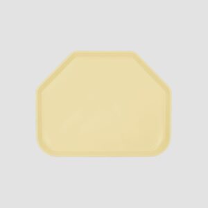 CHAROLA DE SERVICIO TRAPEZOIDAL FIBRA DE VIDRIO 14 X 18 PULGADAS COLOR AMARILLO CLARO CAMBRO (PRECIO POR 12 PIEZAS)