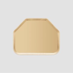 CHAROLA DE SERVICIO TRAPEZOIDAL POLICARBONATO 14 X 18 PULGADAS COLOR BEIGE CAMBRO (PRECIO POR 12 PIEZAS)