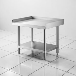 BASE PARA MONTAR EQUIPO DE COCCION 24 X 30 PG (60 X 76 CM) ACERO INOXIDABLE TIPO 304 CAL. 16 CON ENTREPANO DE ACERO INOXIDABLE 430 REGENCY