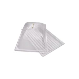 JUEGO DE CHAROLA Y TAPA TIPO DOMO PARA PANADERIA MEDIDAS 21 1/2 X 13 1/2 X 5 PG POLICARBONATO CAMBRO