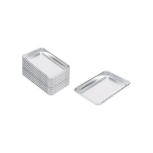 CHAROLA ALUMINIO 6 1/2 X 9 1/2 PG (16.51 x 24.13 CM) CALIBRE 19 (PRECIO POR 12 PIEZAS)