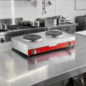 PARRILLA ELECTRICA 2 QUEMADORES SOBREMESA 208/240V, 1800 W DIAMETRO DEL QUEMADOR 7 PG MEDIDA GENERAL: 23 5/8 X 13 X 5 1/2 PG AVANTCO