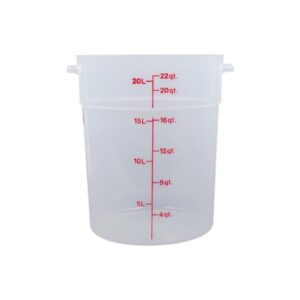 CONTENEDOR REDONDO DE 22 QT DE POLIPROPILENO TRASLUCIDO RFS22PP190 CAMBRO