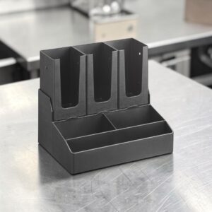 ORGANIZADOR DE CONDIMENTOS, VASOS Y TAPAS 6 COMPARTIMENTOS CHOICE Medidas: 10 x 14 x 12 PG (8-24OZ)