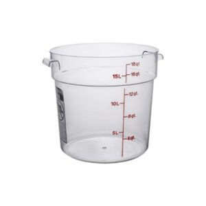 CONTENEDOR REDONDO DE 18 QT DE POLICARBONATO RFSCW18135 CAMBRO (PRECIO POR 6 PIEZAS) SU TAPA ES 214RFSCWC2