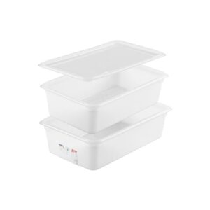 JUEGO PARA DESCONGELACION 17.5 LT 53 X 32.5 X 20 CM C/TAPA POLIETILENO BLANCO ARAVEN (PRECIO POR 3 JUEGOS)