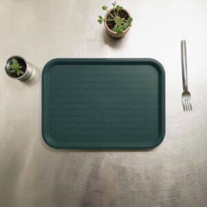 CHAROLA DE SERVICIO RECTANGULAR 12 X 16 PG COLOR VERDE SELVA CARLISLE (PRECIO POR 24 PIEZAS)