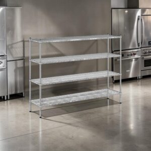Estante de 18 x 72 Cromado con Postes de 54 pg de 4 entrpanos