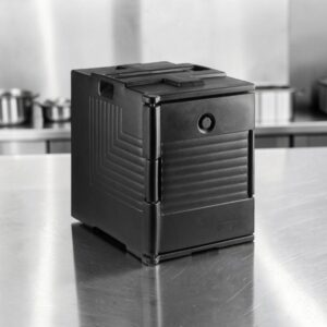 CAJA TERMICA CHOICE NEGRO 6 INSERTOS ENTEROS 2.5 PG MEDIDA: 18 11/16 X 26 11/16 X 24 3/8 PG TEMP 4 HORAS.
