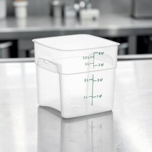 CONTENEDOR CUADRADO 4 QT DE POLIPROPILENO TRASLUCIDO FRESHPRO 4SFSPROPP190 CAMBRO
