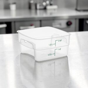 CONTENEDOR CUADRADO 2 QT DE POLIPROPILENO TRASLUCIDO FRESHPRO 2SFSPROPP190 CAMBRO
