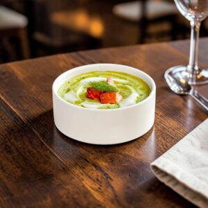 PLATO BOWL DE 12 OZ (13.3 CM) BORDE ALTO PORCELANA COLOR BLANCO LORE ACOPA (PRECIO POR 12 PIEZAS)