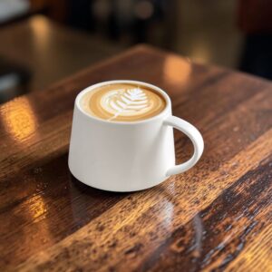 TAZA PARA CAFE DE 8.5 OZ (250 ML) BORDE ALTO PORCELANA COLOR BLANCO LORE ACOPA (PRECIO POR 24 PIEZAS)