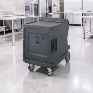 CAJA TERMICA ELECTRICA MOVIL PARA MANTENER CALIENTES ALIMENTOS 110 V PARA 12 INSERTOS ENTEROS DE 2.5 PG COLOR GRIS GRANITO CMBH1826LC191 CAMBRO