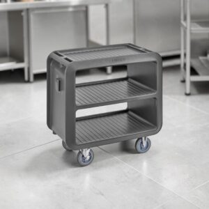 CARRO DE SERVICIO 3 REPISAS CART PRO MEDIDA: 37 1/2 X 22 X 37 1/4 PG COLOR GRIS CARBON SC230S615 CAMBRO